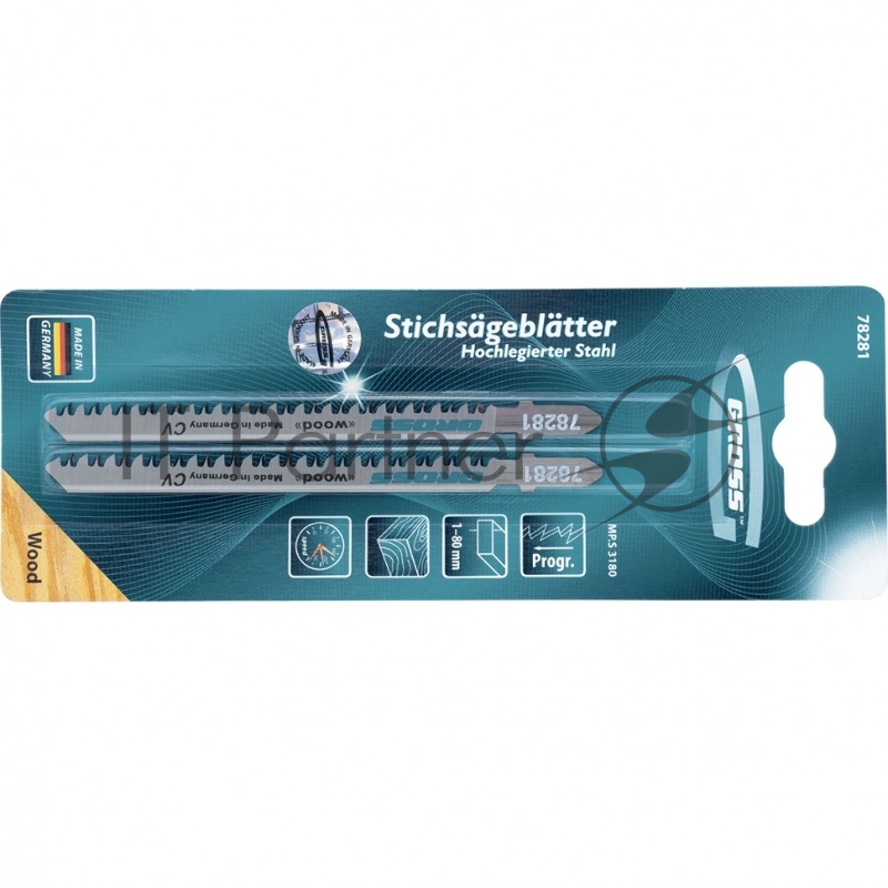 Полотна для электролобзика по дереву, 2 шт. ( 3180 )// Gross