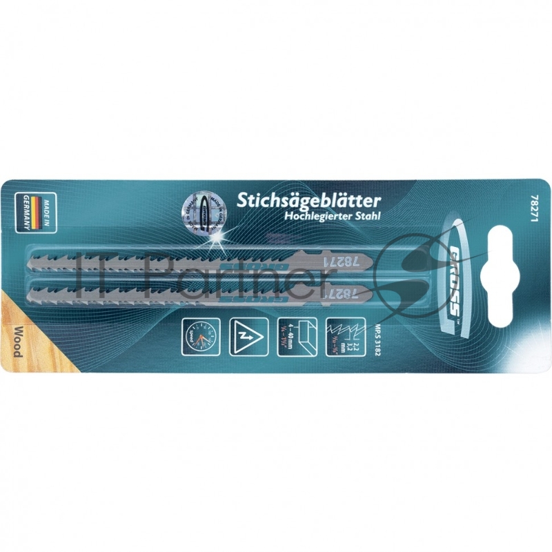 Полотна для электролобзика по дереву, 2 шт. ( 3182 )// Gross