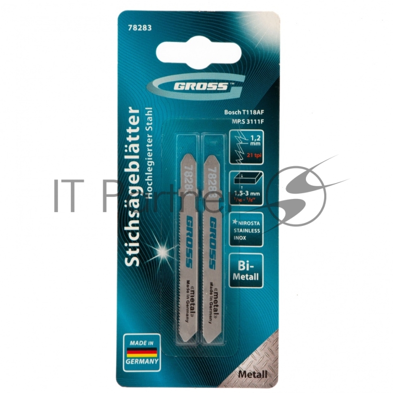 Полотна для электролобзика Проф. лин, 2 шт.( 3111F - T118AF )// Gross