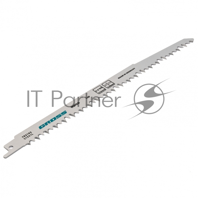 Полотна по дереву для сабельной пилы 4052 - S1531L, 210 x 5-6,5 мм, фигур. рез, 2 шт// Gross