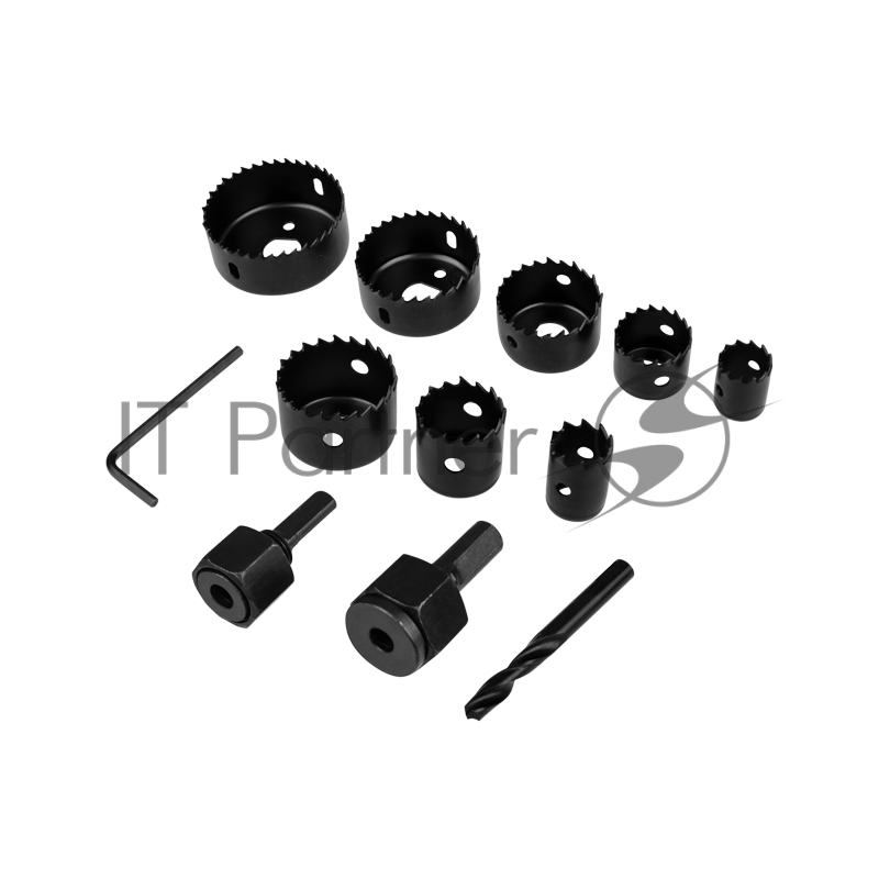 Набор коронок по дереву (19, 22, 28, 32, 38, 44, 54, 64 мм) 2 держателя с ключом Kranz