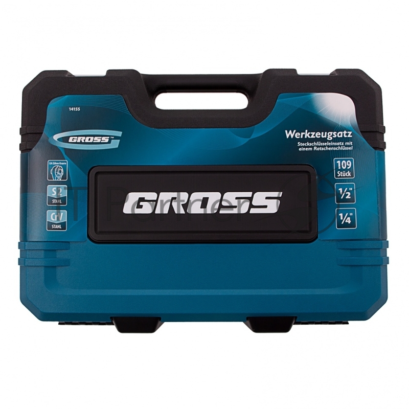 Набор инструментов 109 предметов, 120 зубьев, CrV 1/4, 1/2// Gross
