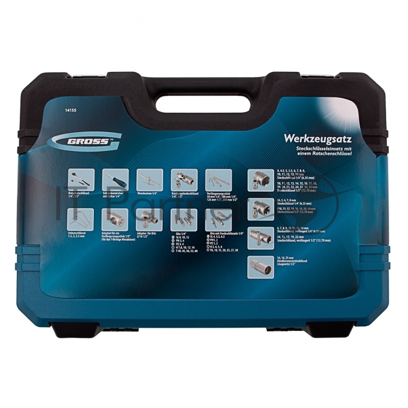 Набор инструментов 109 предметов, 120 зубьев, CrV 1/4, 1/2// Gross