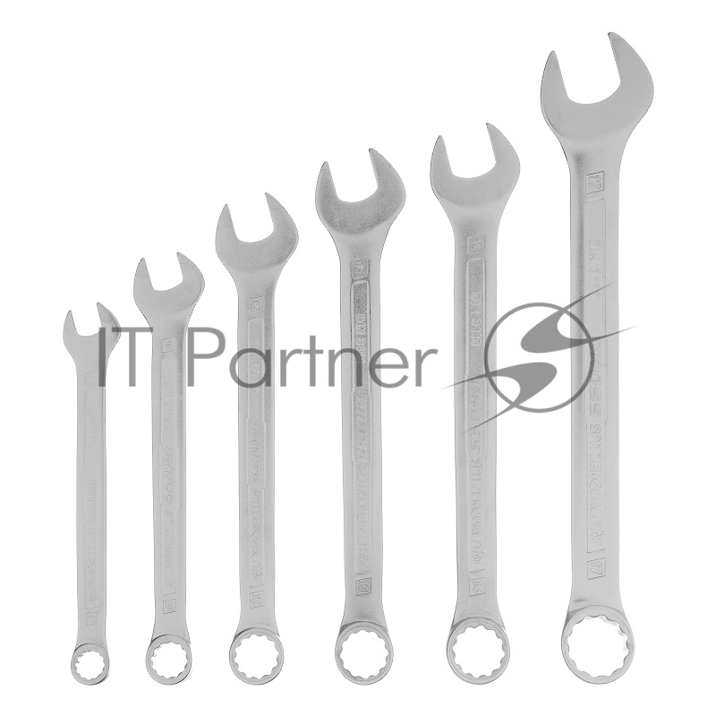 Набор ключей комбинированных 8-17 мм, 6 шт., CrV, холодный штамп// Gross