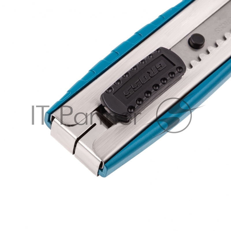 Нож 195 мм, метал.корпус, выдв. сегм. лезвие 25 мм (SK-5), метал. напр-щая, клипса для ремня// Gross