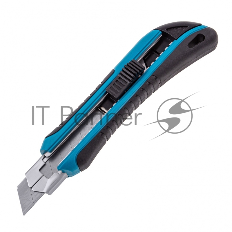 Нож 170 мм, обрезин. ABS - корпус, выдв.сегм.лезвие 18 мм (SK-5), метал. напр-щая, 5 лезвий// Gross