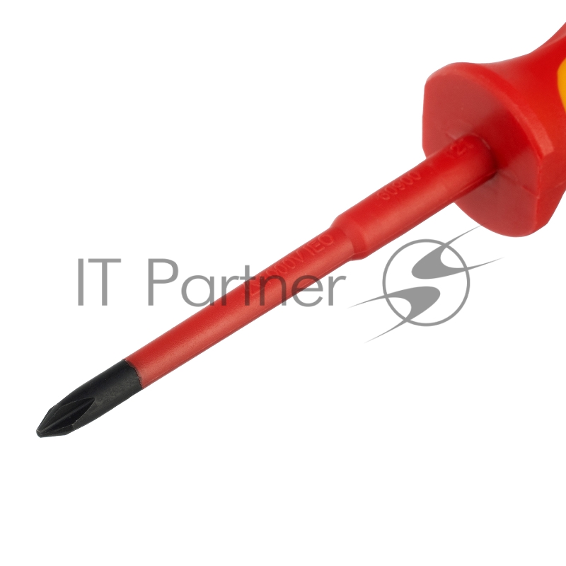 Отвертка диэлектрическая PH1х80 мм, CrMo, до 1000 В, двухкомпонентная рукоятка// Gross