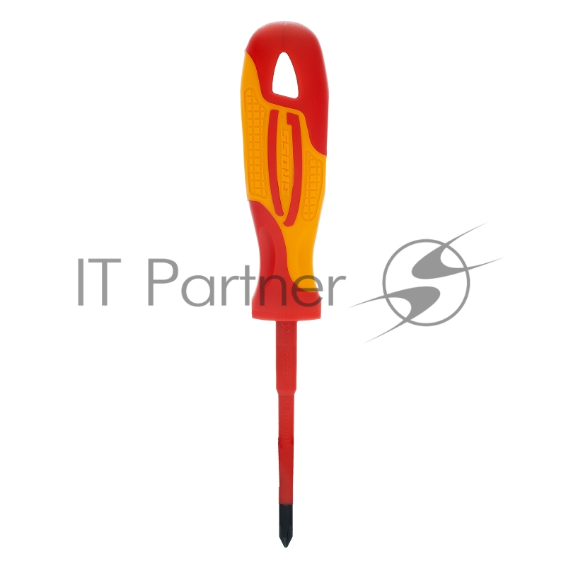 Отвертка диэлектрическая PH1х80 мм, CrMo, до 1000 В, двухкомпонентная рукоятка// Gross