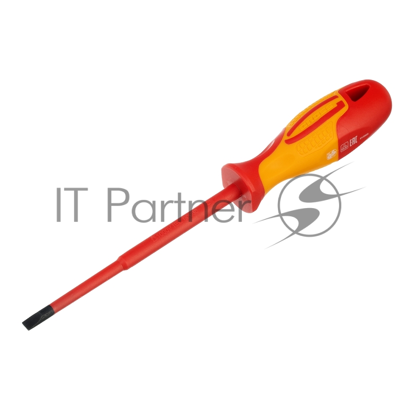 Отвертка диэлектрическая SL5,5х125 мм, CrMo, до 1000 В, двухкомпонентная рукоятка// Gross