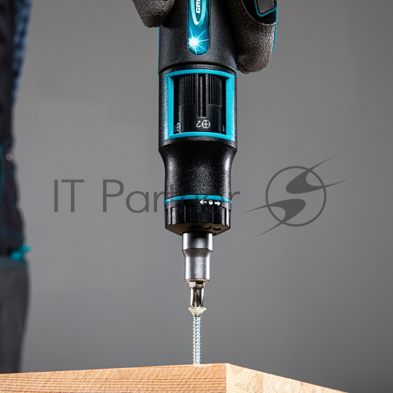 Отвертка реверсивная с револьверным механизмом, 11 шт., сталь S2// Gross