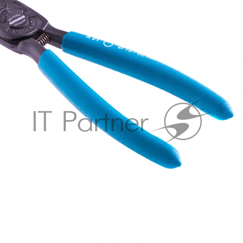 Съемник, 165 мм, для внешних стопорных колец (19-60 мм), изогнутые губки (разжим)// Gross