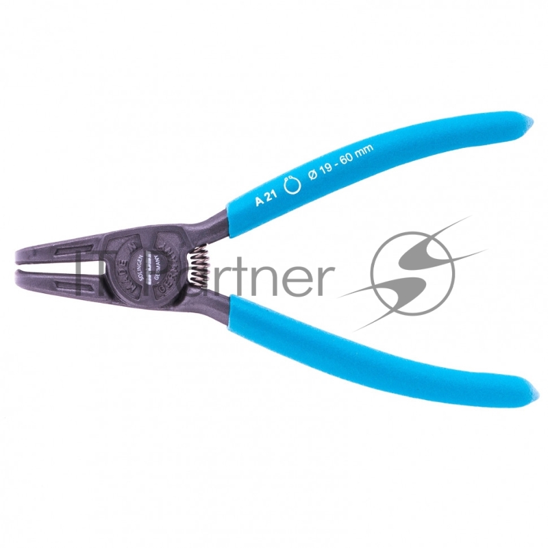 Съемник, 165 мм, для внешних стопорных колец (19-60 мм), изогнутые губки (разжим)// Gross