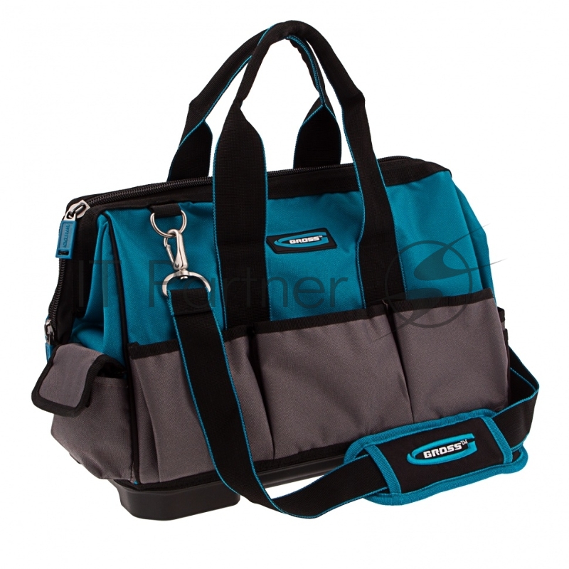 Сумка для инструмента Handwerker, 26 карманов, пластик. дно, наплечный ремень, 400х225х310мм// Gross