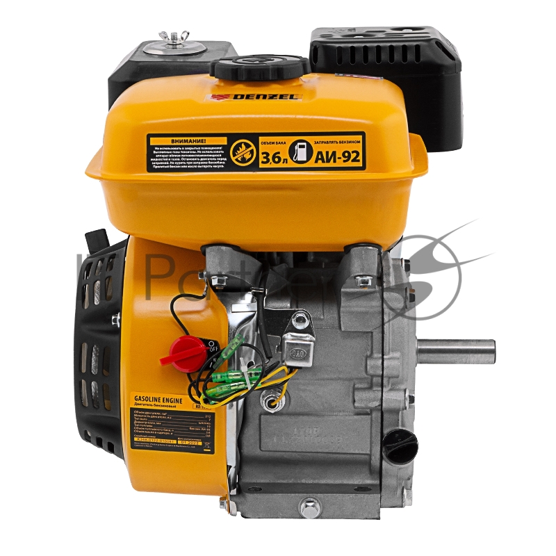 Двигатель бензиновый RX-17K, 7 л.с., 212 см3, горизонтальный вал шпонка 19 мм// Denzel