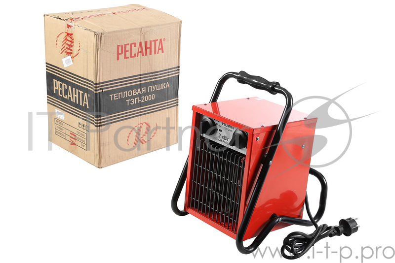 Тепловая пушка электрическая Ресанта ТЭП-2000 2000Вт красный