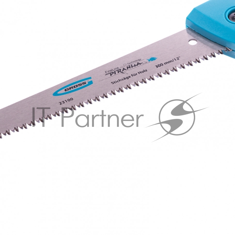 Ножовка по дереву PIRANHA,выкружная,300мм/12,11- TPI,зуб 3D,каленый зуб,двухкомп.рукоятка// Gross