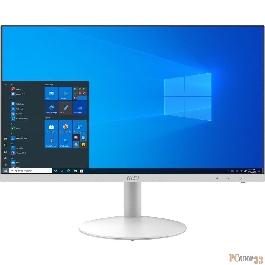 Моноблок MSI Pro AP241 11M-435RU 23.8 Full HD PG G6405 (4.10) 4Gb SSD128Gb UHDG 610 Windows 11 Professional GbitEth WiFi BT 120W белый 1920x1080