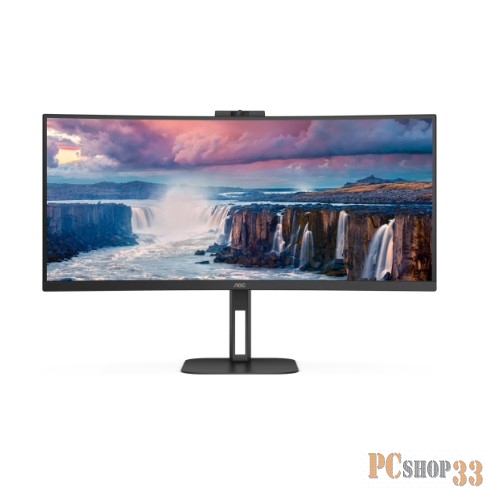 МОНИТОР 34 AOC CU34V5CW Black (VA, изогнутый, 3440x1440, 100Hz, 1 ms, 178°/178°, 300 cd/m, 20M:1, +HDMI 2.0, +DP)