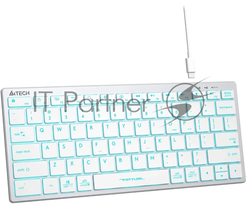Клавиатура A4Tech Fstyler FX61 белый/синий