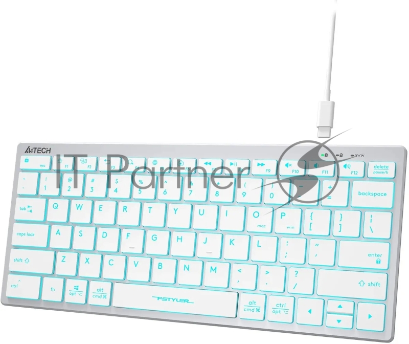 Клавиатура A4Tech Fstyler FX61 белый/синий
