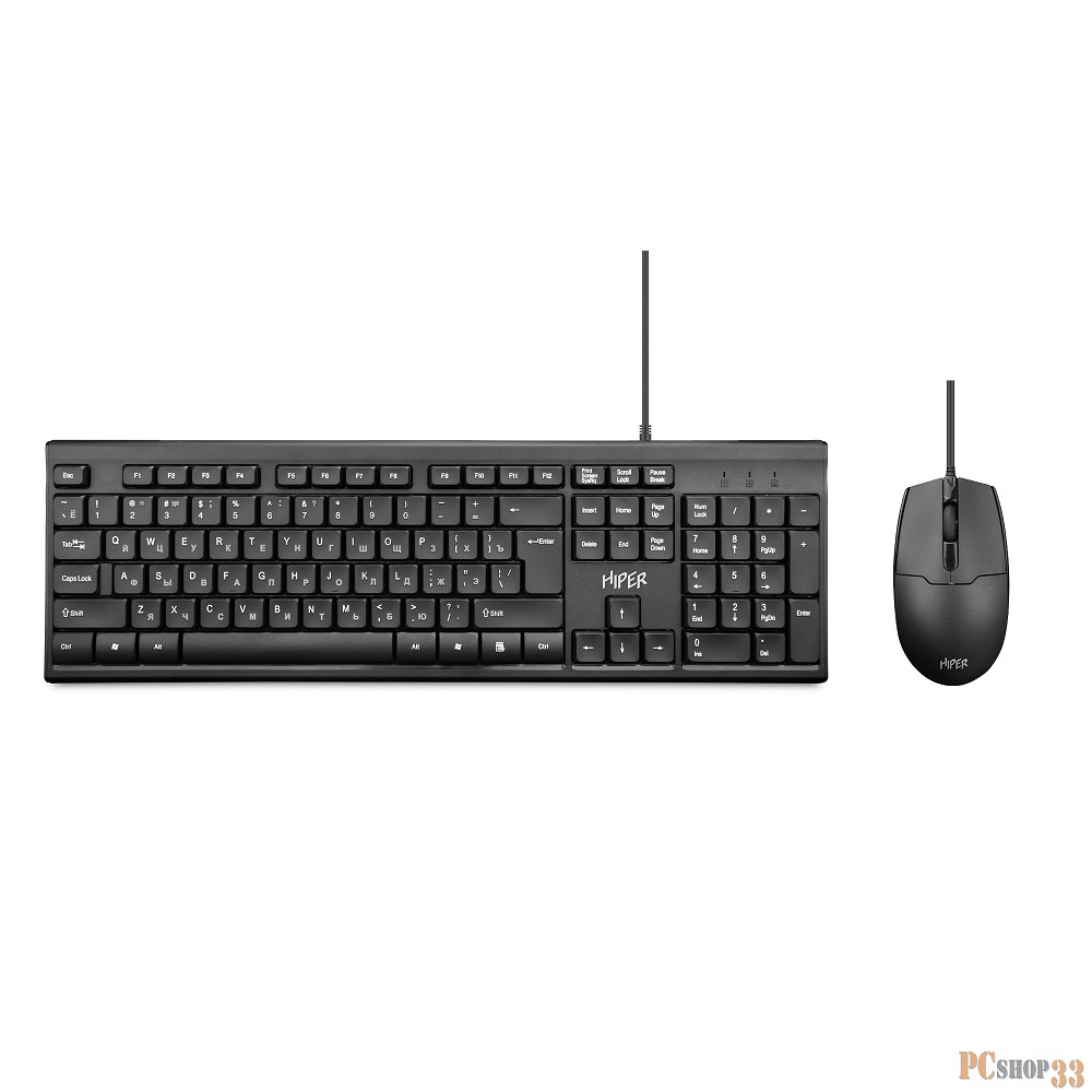 Комплект HIPER WIRED SET KEYBOARD/MOUSE OS-1000 BLACK
