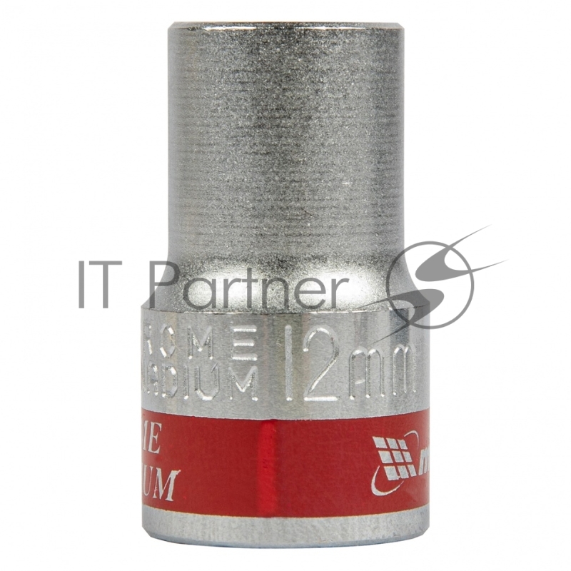 Головка торцевая, 12 мм, 6-гранная, CrV, под квадрат 1/2, хромированная// Matrix