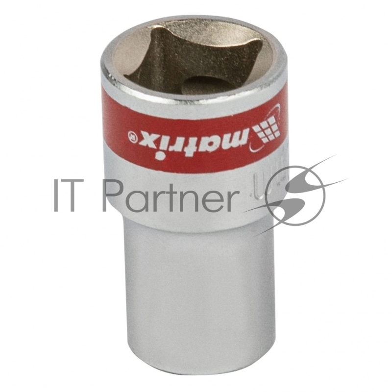 Головка торцевая, 12 мм, 6-гранная, CrV, под квадрат 1/2, хромированная// Matrix