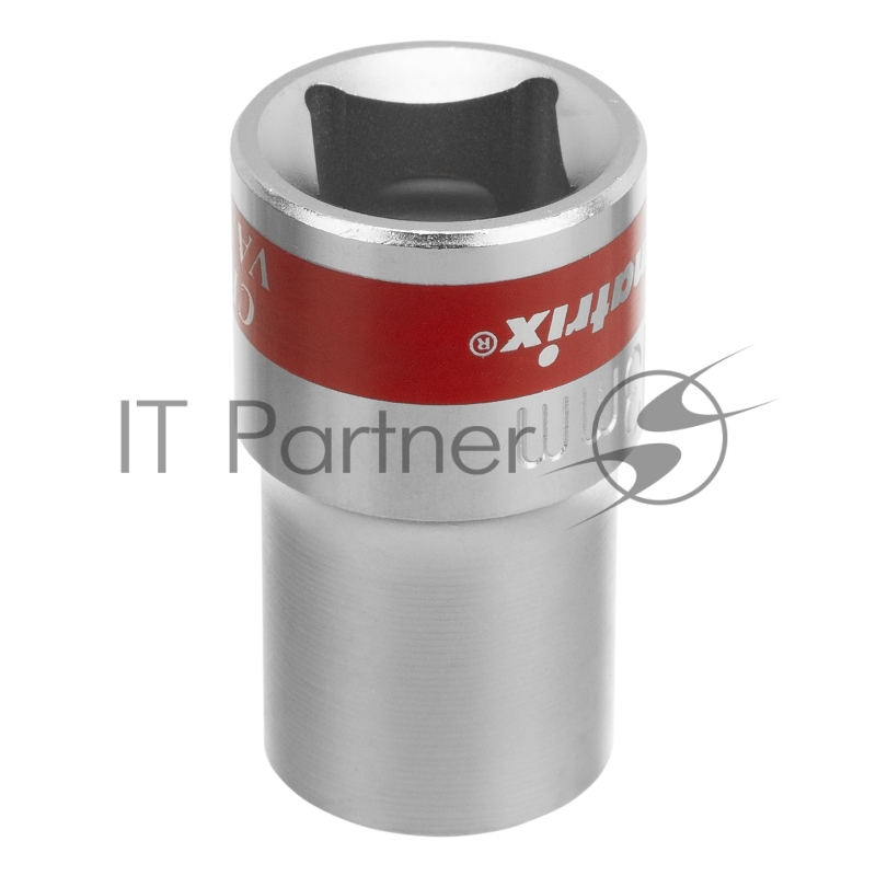 Головка торцевая, 13 мм, 12-гранная, CrV, под квадрат 1/2, хромированная// Matrix