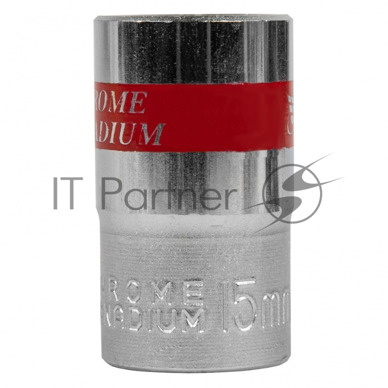 Головка торцевая, 15 мм, 12-гранная, CrV,под квадрат 1/2, хромированная// Matrix