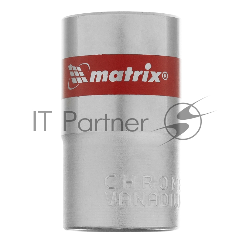 Головка торцевая, 16 мм, 6-гранная, CrV, под квадрат 1/2, хромированная// Matrix