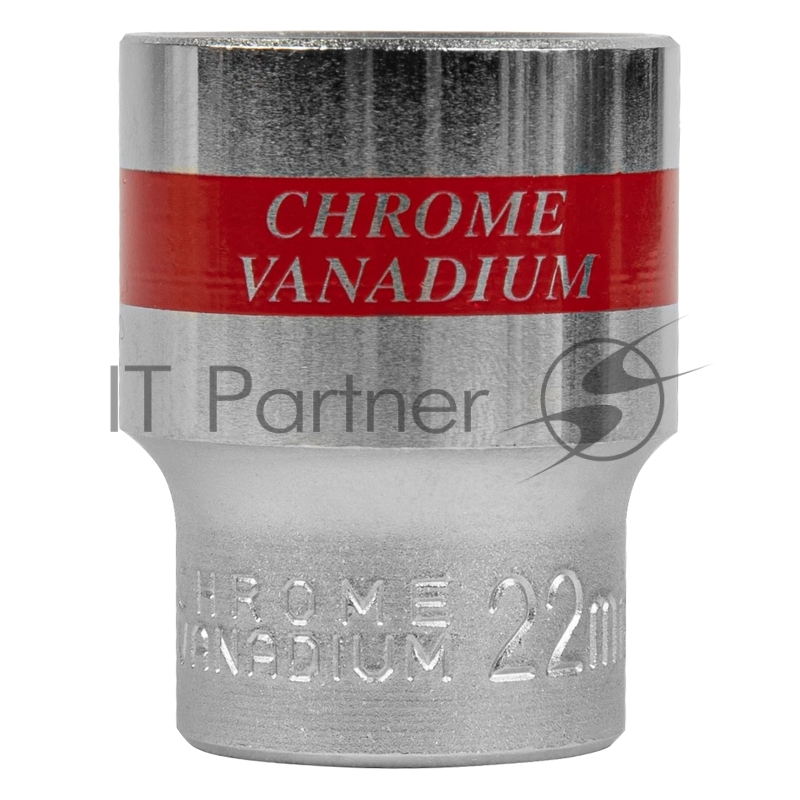 Головка торцевая, 22 мм, 6-гранная, CrV, под квадрат 1/2, хромированная// Matrix