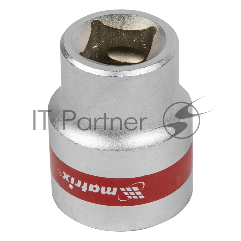 Головка торцевая, 22 мм, 6-гранная, CrV, под квадрат 1/2, хромированная// Matrix