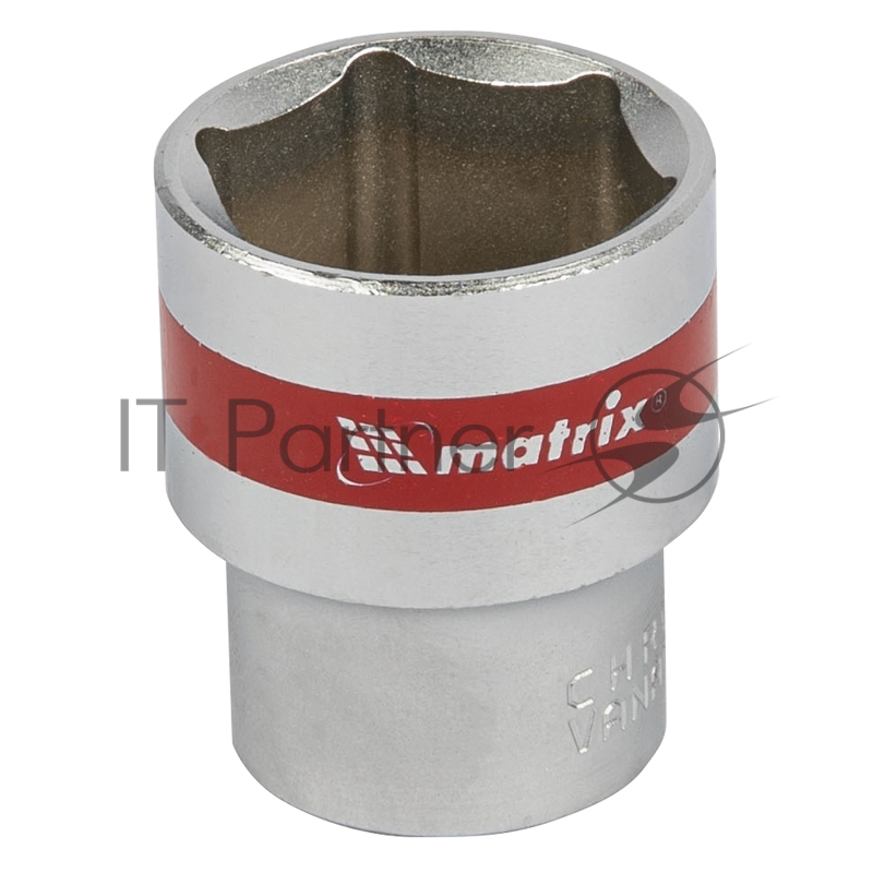 Головка торцевая, 24 мм, 6-гранная, CrV, под квадрат 1/2, хромированная// Matrix