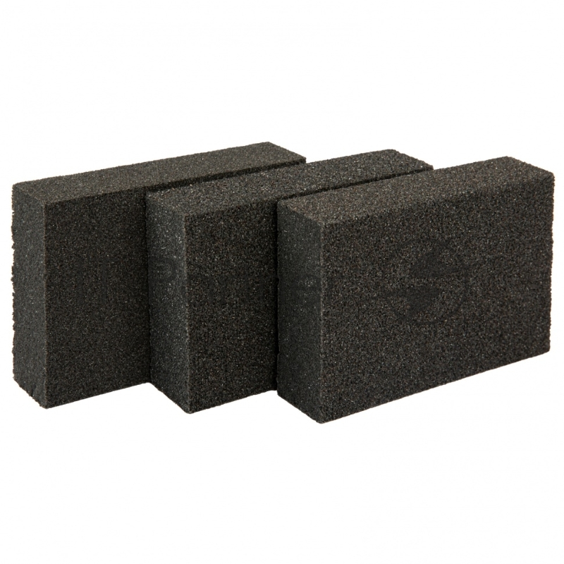Губка для шлифования, 100 х 70 х 25 мм, средняя жестк., 3 шт., P 60/80, P 60/100, P 80/120// Matrix