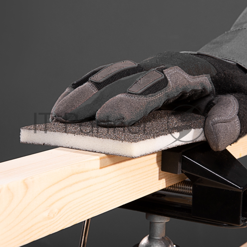 Губка для шлифования, 125 х 100 х 10 мм, мягкая, 3 шт., P 60/80, P 60/100, P 80/120// Matrix