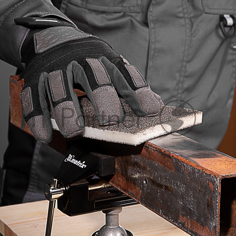 Губка для шлифования, 125 х 100 х 10 мм, мягкая, 3 шт., P 60/80, P 60/100, P 80/120// Matrix