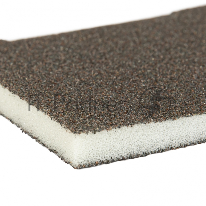 Губка для шлифования, 125 х 100 х 10 мм, мягкая, 3 шт., P 60/80, P 60/100, P 80/120// Matrix