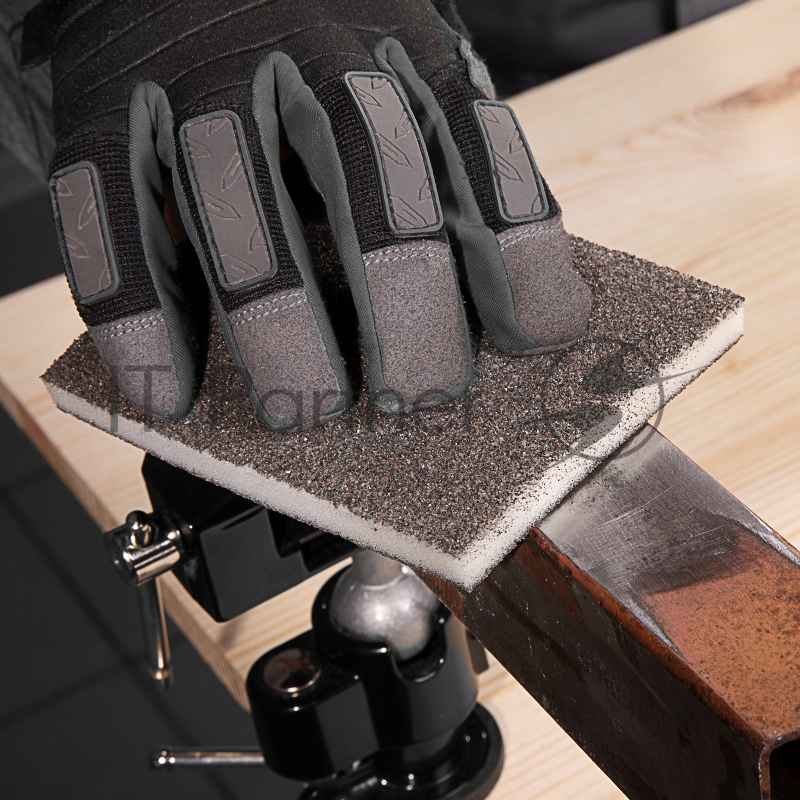 Губка для шлифования, 125 х 100 х 10 мм, мягкая, 3 шт., P 60/80, P 60/100, P 80/120// Matrix