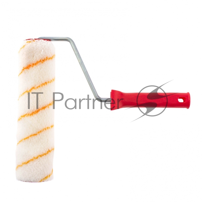 Валик в сборе ПОЛИАКРИЛ желтая полоса, 250 мм, ворс 12 мм, D 48 мм, D ручки 8 мм// Matrix