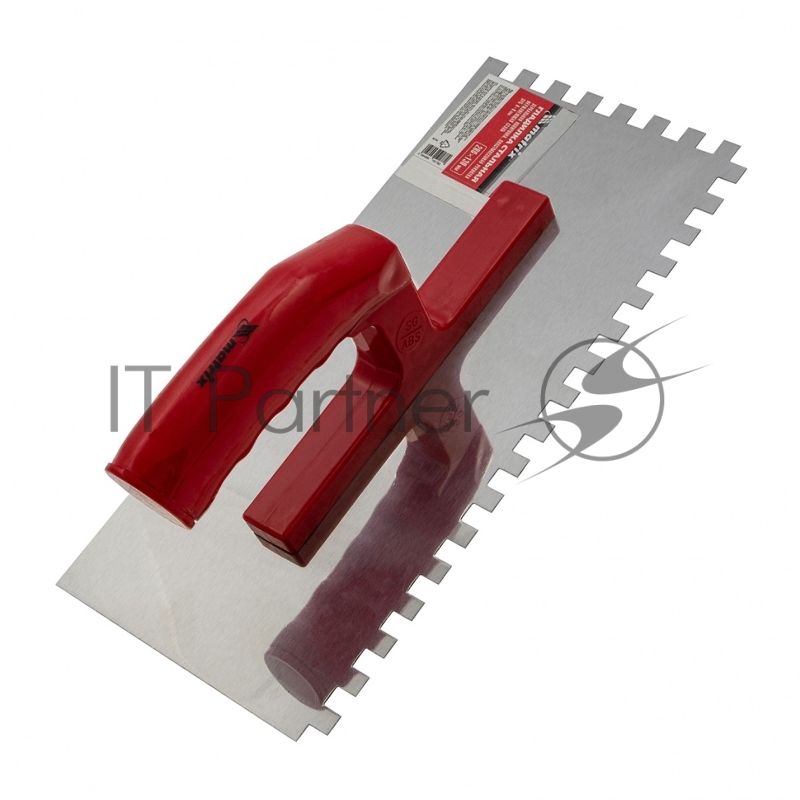 Гладилка из нерж.стали, 280 х 130 мм, зеркальная полировка, пластмас. ручка, зуб 8 х 8 мм// Matrix