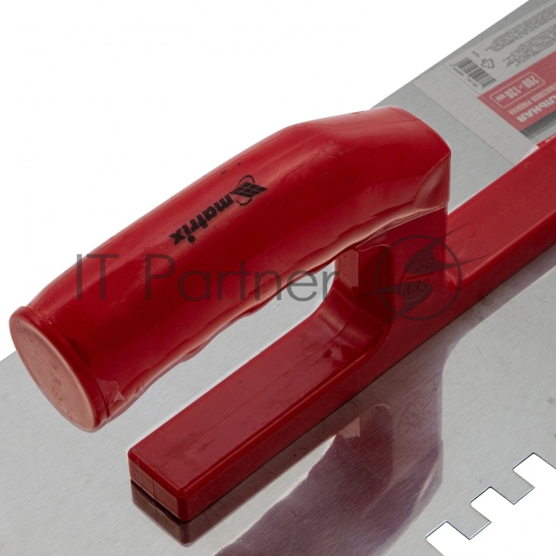 Гладилка из нерж.стали, 280 х 130 мм, зеркальная полировка, пластмас. ручка, зуб 8 х 8 мм// Matrix