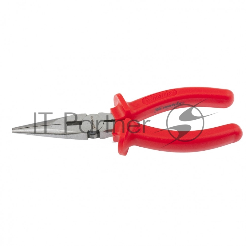 Длинногубцы Econom, 160 мм, прямые шлифованные, пластмассовые рукоятки// Matrix