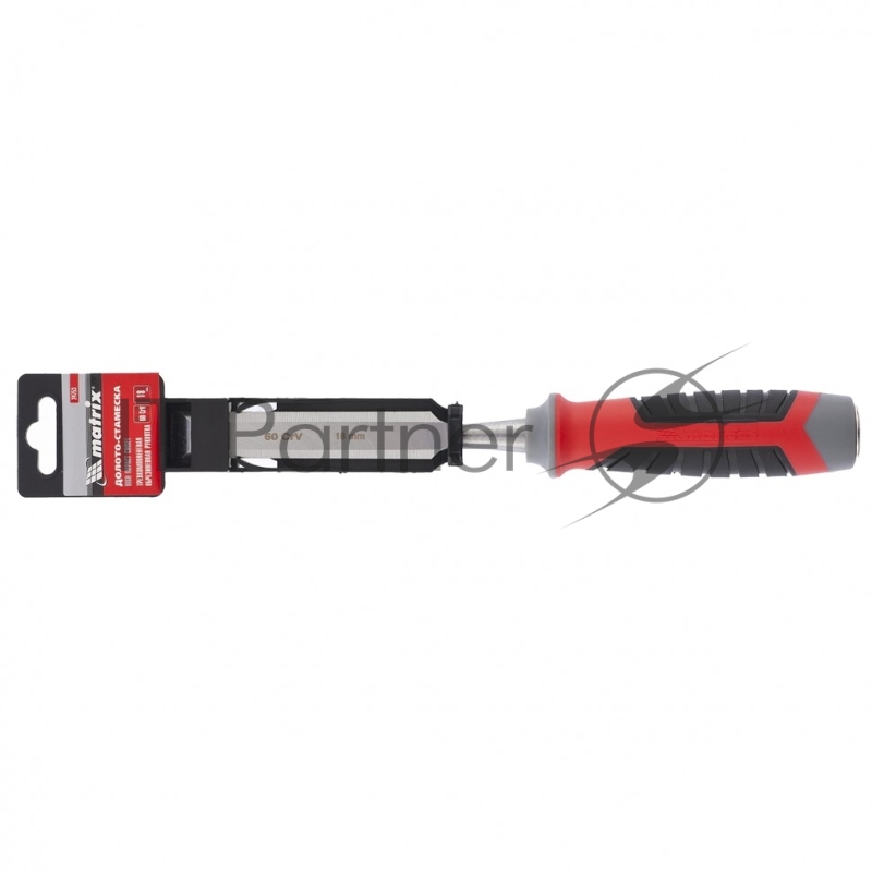 Долото-стамеска, 18 мм, 60 CrV, трехкомпонентная обрезиненная рукоятка// Matrix