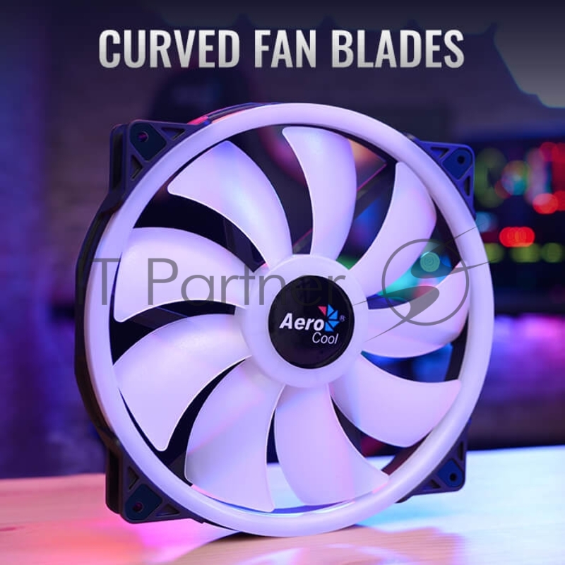 Вентилятор для корпуса Aerocool Duo 20 ARGB 6-pin, 200mm, ARGB