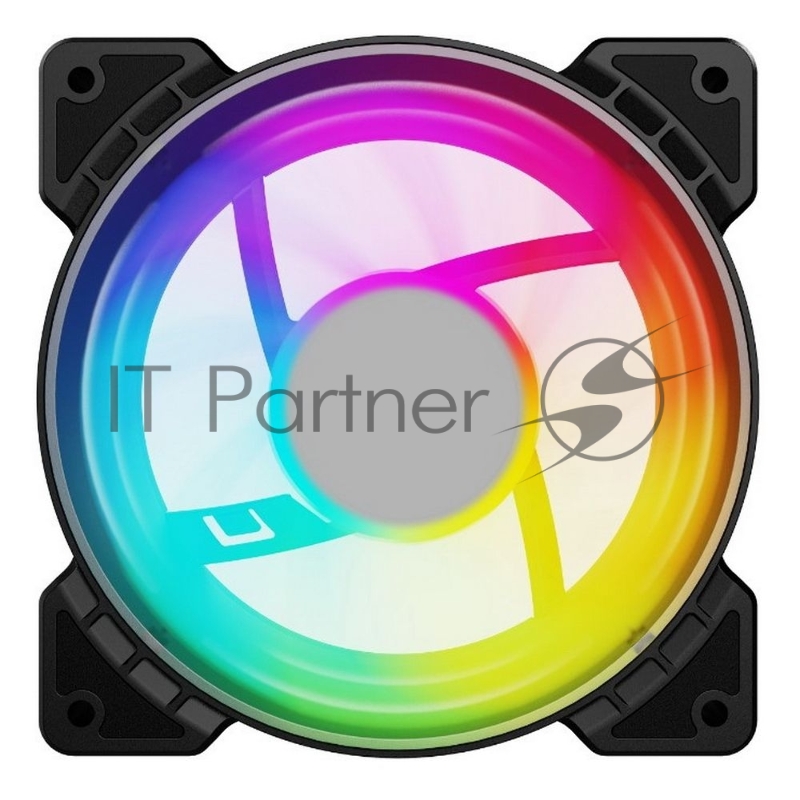 Вентилятор Powercase (M6-14-LED) 5 color LED 140 x 140 х 25 мм (100шт./кор, Molex, 900±10% об/мин) Bulk M6-14-LED