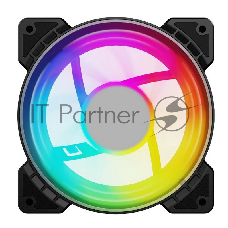 Вентилятор Powercase (M6-12-LED) 5 color LED 120 x 120 x 25 мм (100шт./кор, Molex, 1100±10% об/мин) Bulk M6-12-LED