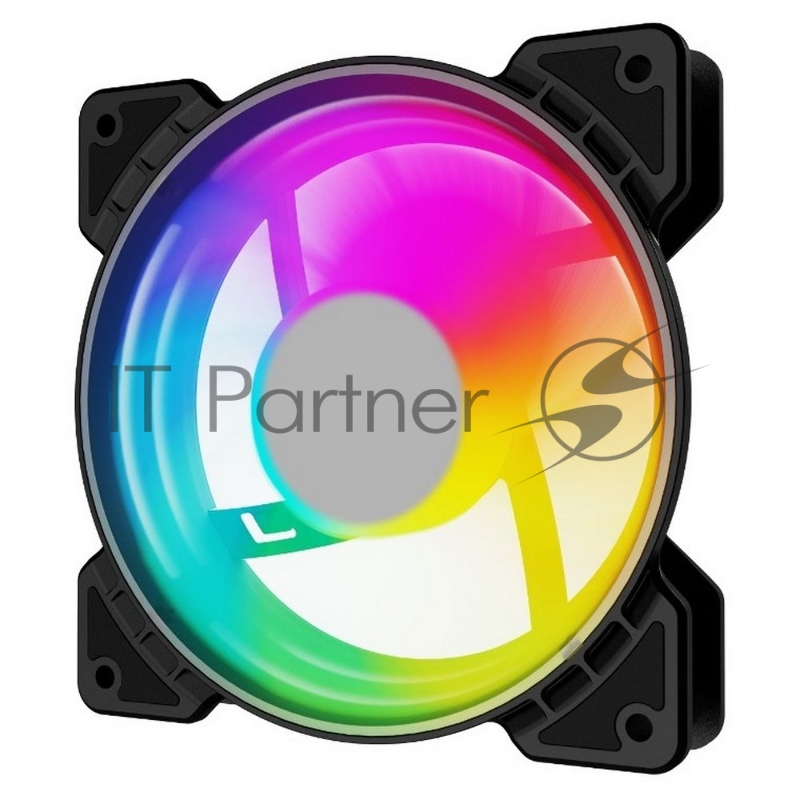 Вентилятор Powercase (M6-12-LED) 5 color LED 120 x 120 x 25 мм (100шт./кор, Molex, 1100±10% об/мин) Bulk M6-12-LED