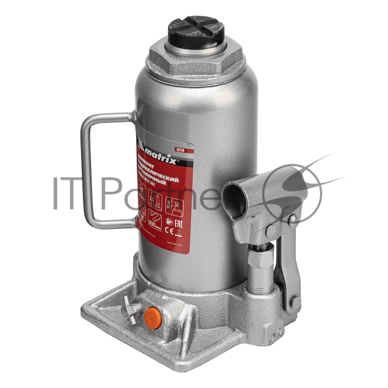 Домкрат гидравлический бутылочный, 12 т, h подъема 230–465 мм// Matrix