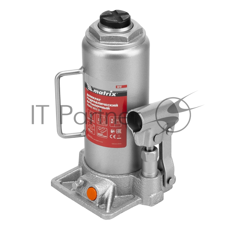Домкрат гидравлический бутылочный, 10 т, h подъема 230–460 мм// Matrix