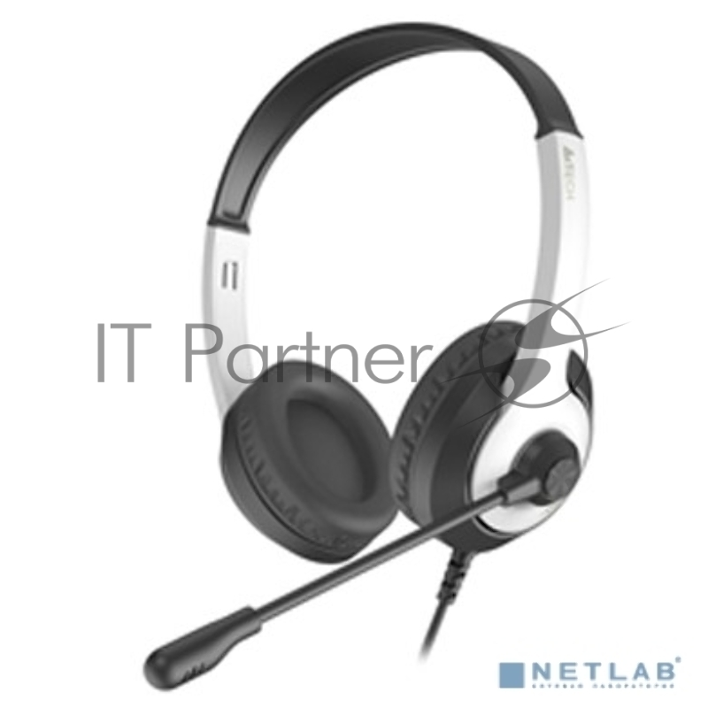 Наушники с микрофоном A4Tech Fstyler FH100U белый/черный 2м
